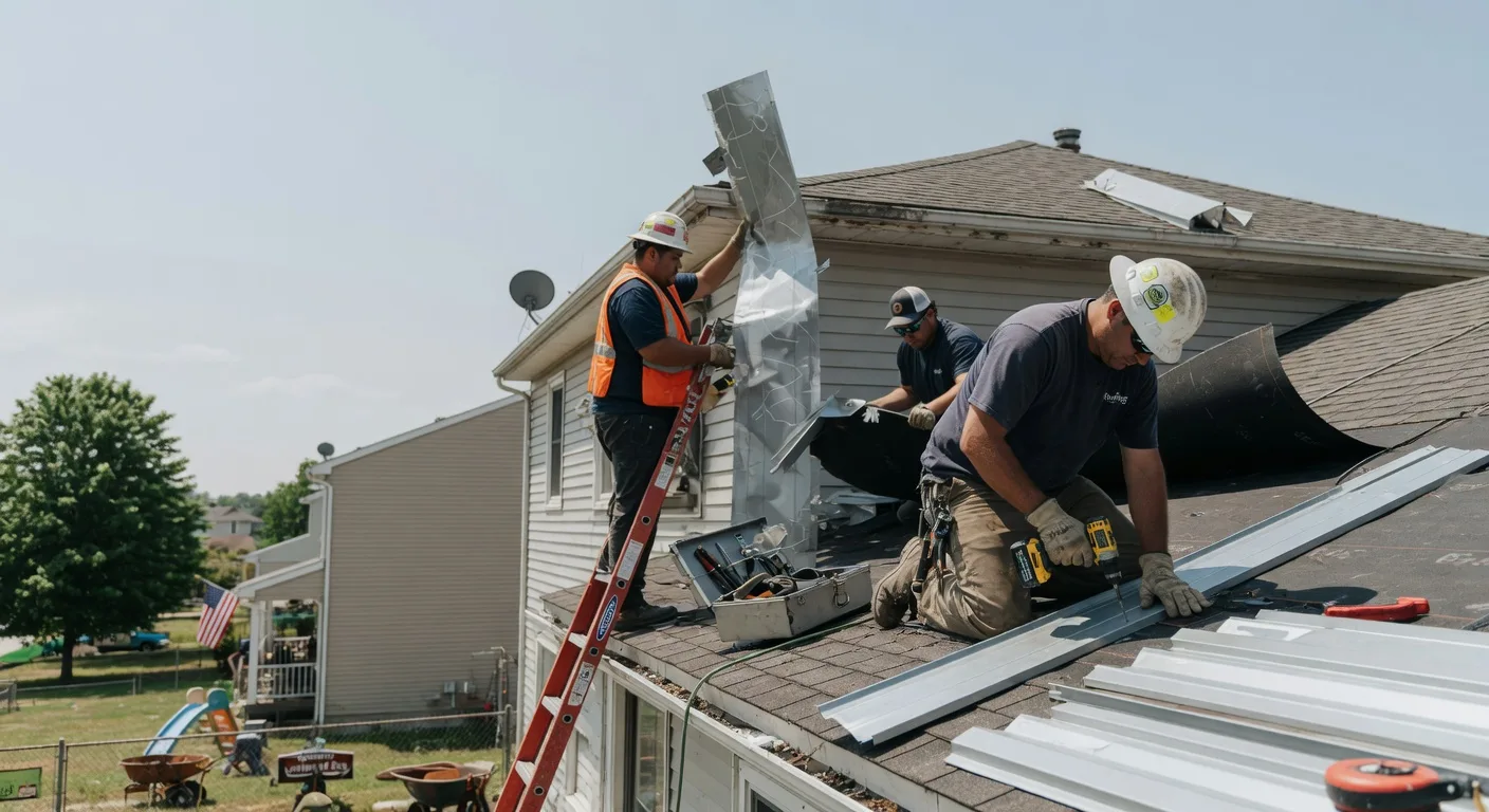 Storm Damage Metal Roof Repair in Allport, PA